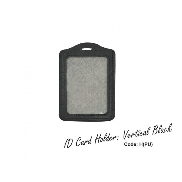 H(PU) ID Card Holder Vertical Black